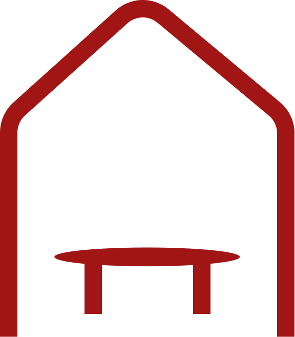 Epilogues site title and logo. Table in house image.